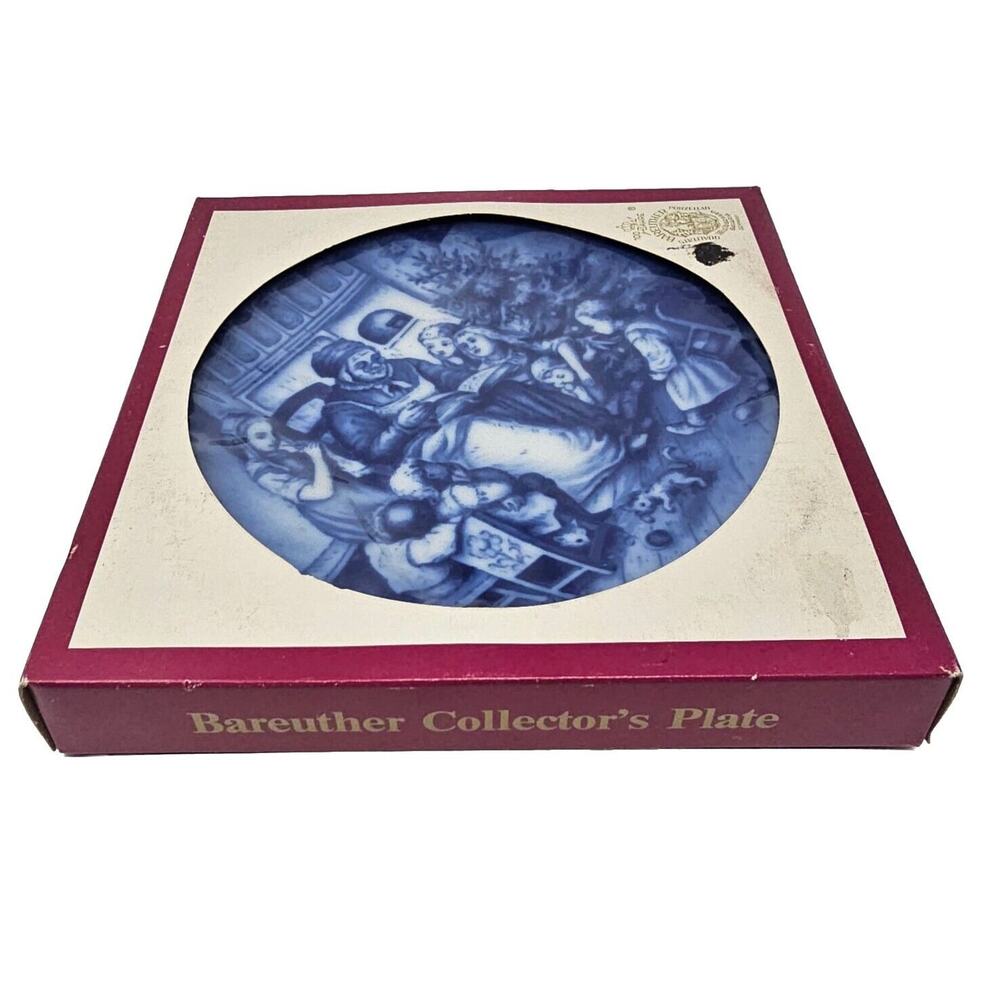 1977 BAREUTHER Christmas Plate Grandma Children Story Tree Bavaria Germany VTG - Picture 10 of 11